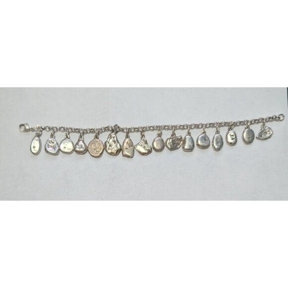 Sterling Silver Charm Bracelet 16 Inspirational Charms Lobster Clasp Size 7 - Picture 3 of 16